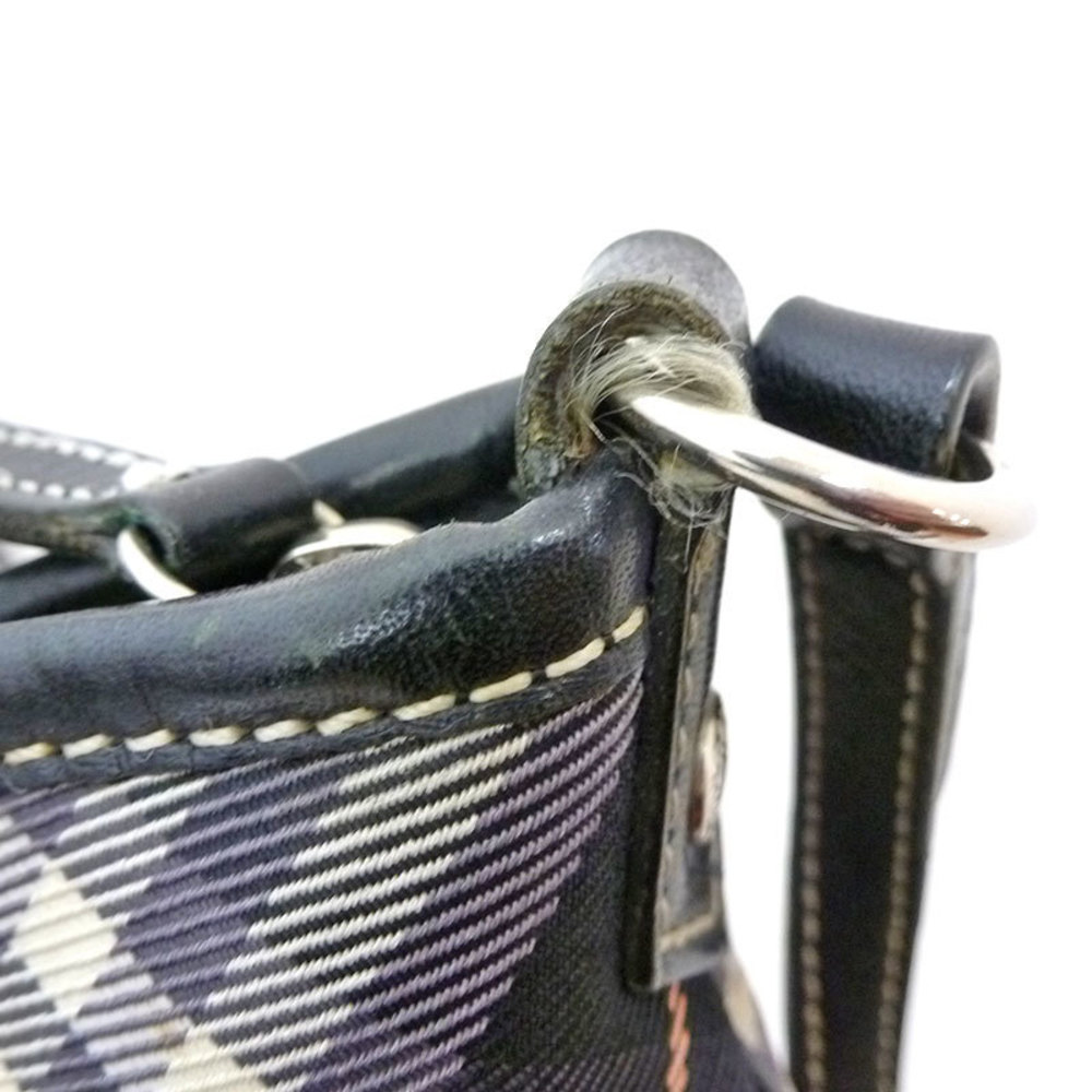 Burberry Label Plaid Pattern Leather Shoulder Bag… - image 8